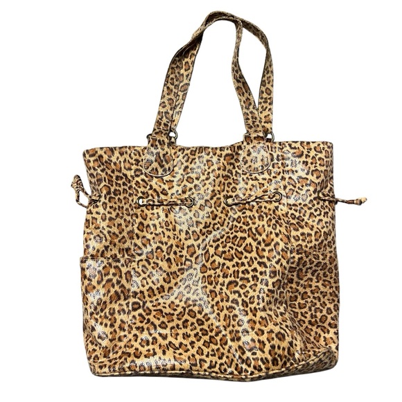 Neiman Marcus Handbags - Neiman Marcus Tan & Black Leopard Print
Tote Bag Animal Print Lux